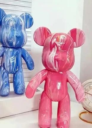 Флюїдний ведмедик fluid bear, 23 см із фарбами, ведмедик для розмальовування