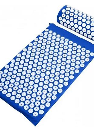 Килимок масажний аплікатор кузнєцова acupressure 65x40см yg2890, з подушкою