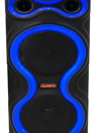 Акустическая колонка акумуляторнаяс беспроводным микрофоном, usb, sd, fm, aux, bluetooth та ручкою, 30ват2, 72см25см*25см, ms-205