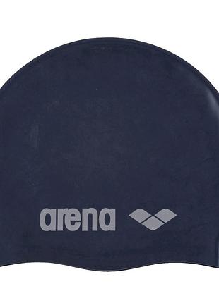 Шапка для плавания arena classic silicone jr темно-синий детская osfm 91670-071 (оригинал)