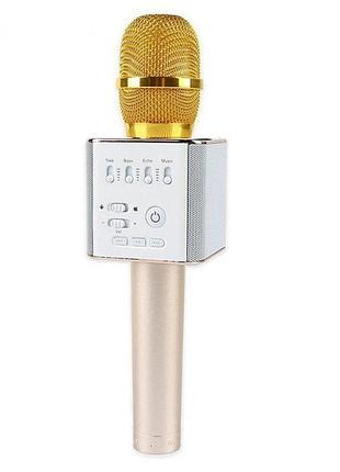 Караоке микрофон q9 в чехле. беспроводной, usb, mp3