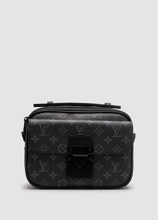 🦁 louis vuitton s lock messenger damier graphite canvas grey 24 х 18.5 х 9 см