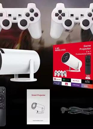 Портативний мініпроєктор x2 game projector wi-fi 6 ігровий домашній кінотеатр із джойстиками