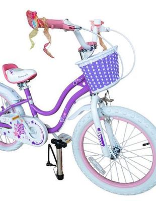 Rb16g-1-велосипед детячый royal baby stargirl фиолетовой 16 дюеймов