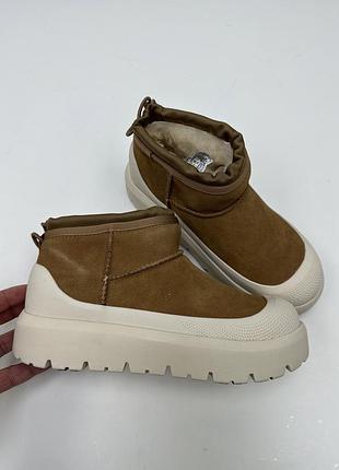 Черевики ugg m cl ultra mini weather hybrid chestnut/ whitecap ботинки