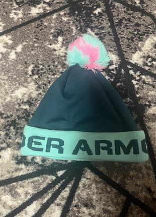 Дитяча зимня шапка з помпоном under armour