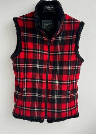 Woolrich стильный шерстяной жилет на шорпе, s