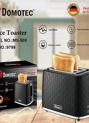 Тостер на 2 ломтика domotec ms 508