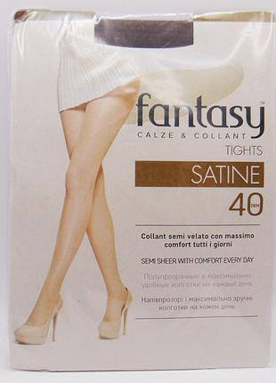 Колготи напівпрозорі fantasy satine 40 den р.5 моко