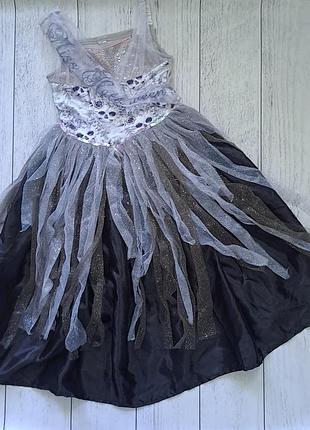 Платье на хелловин зомби ведьма королева miss halloween tu 7-8 лет
