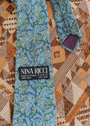 Шовкова краватка nina ricci paris (100% silk / hand made) / франція.