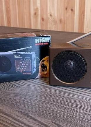 Портативный радиоприёмник с bluetooth и mp3-плеером для дома, дачи или путешествий golon rx-921bt
