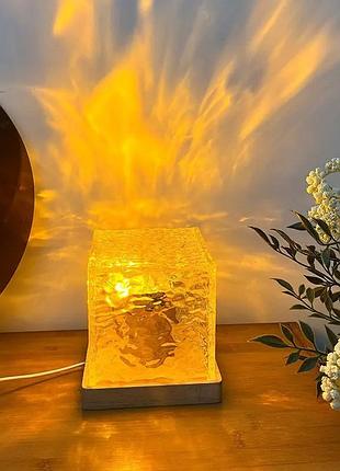 Настольная лампа-проектор эффект водной глади relaxing light 2