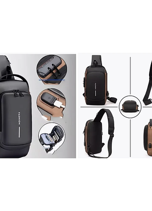 Нагрудна сумка з протиприпасованим замком із паролем backpack and xl1228 32х16х6 см