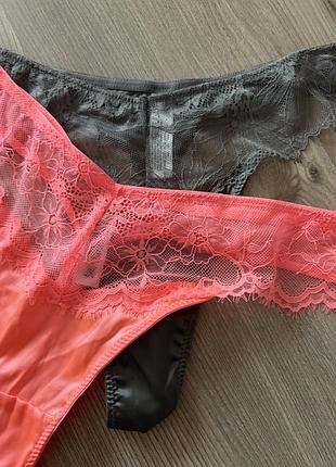 Мереживні трусики стринги комплект primark 2