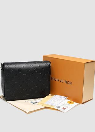 🦁 louis vuitton district pm monogram embossed leather black 26 х 20 х 6 см 4