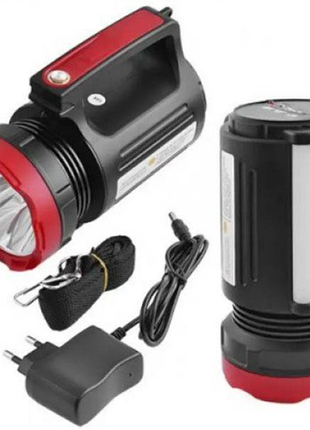 Фонарь переносной luxury/yajia yj-2895 5w+20smd (акум. 3000mah, power bank, зп 220v) 17.5см