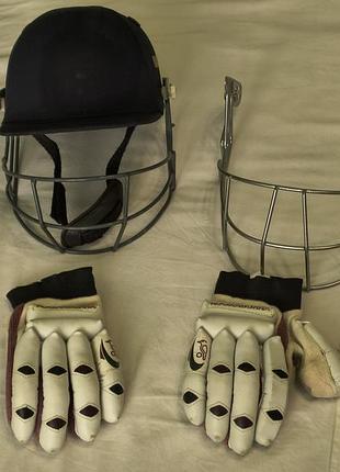 Bbc sport - набор для игры в крикет подростковый - шлем с защитой, защита, варежки - р. - 53-55