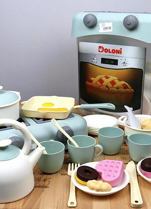 Игровая детская кухня бокс с посудой 34 предмета