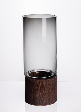 Ваза для цветов круглая стеклянная 25.5 (см) декоративная hp-19-162-2