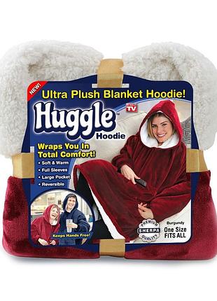 Толстовка плед з капюшоном huggle hoodie