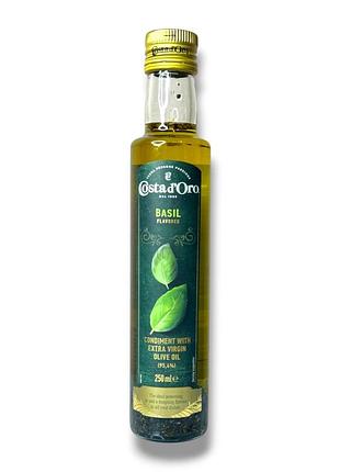 Оливковое масло extra virgin с базиликом costa d'oro basil flavored 250 мл