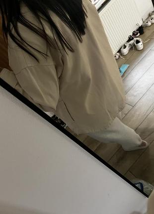 Джинсова куртка сорочка бежева pull&bear жіноча m м 3