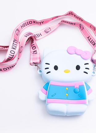 Детская силиконовая сумочка hello kitty 13*10*3 см hp-55-1bl