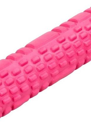 Йога-ролер фітнес-валик grid combi yoga roller 8х30 см рожевий