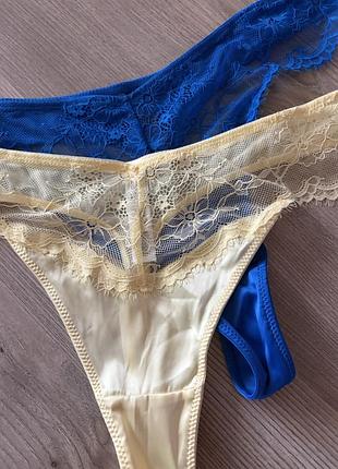Мереживні трусики стринги комплект primark 2