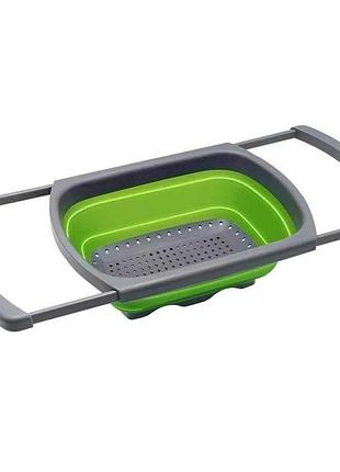Дуршлаг складной силиконовый для овощей и фруктов leach basket