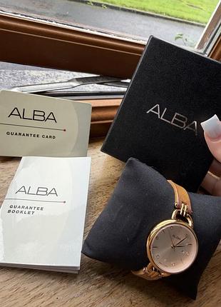 Жіночий годинник alba з коричневим ремінцем