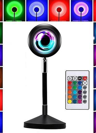 Проекционная лампа sunset lamp rgb с пультом