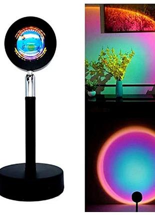 Проекционная лампа sunset lamp синий