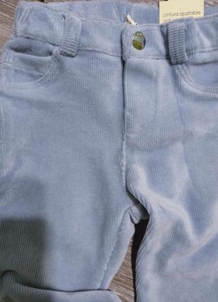 Классные голубые вельветовые штаны,  штанишки для девочки mayoral,  80 см4 фото