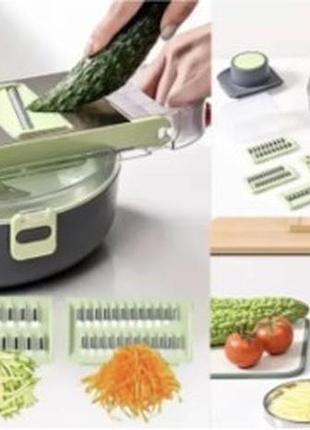 Овочерізка, подрібнювач для овочів і фруктів 9в1 vegetable cutter