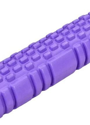 Йога-ролер фітнес-валик grid combi yoga roller 8х30 см фіолетовий