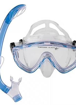 Набор для плавания маска с трубкой dolvor (m171p+sn59p)