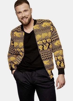 Куртка чоловіча zara бомбер чорний, розмір l