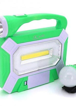 Переносной фонарь с солнечной панелью voltronic ja-2002+solar с usb выходом