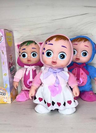 Лялька пупс cry babies висота: 30 см, ходить, сміється, плаче, співає, соска, м’яконабивна голова та руки, гумове обличчя