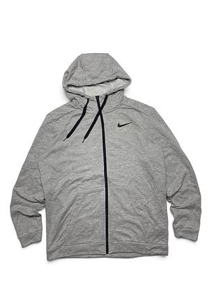 Чоловіча зіпхуді nike dri fit сіра l