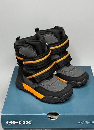 Детские зимние ботинки geox trekkyup amphibiox 25р, сапоги мальчику