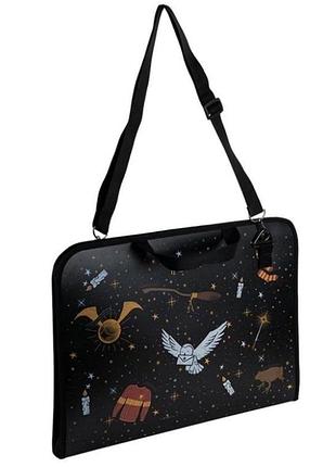 Портфель пластиковый а3+ на молнии с ремнем harry potter kite