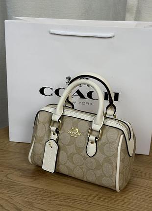 Coach micro rowan crossbody  in signature