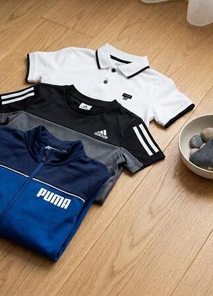 Повсякденний комплект для хлопчика adidas, puma, білий, чорний, сірий, синій, розмір 116-120