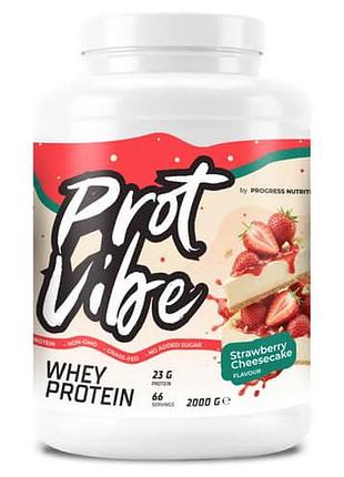 Progress whey protein vibe 2000 грамм клубничный чизкейк