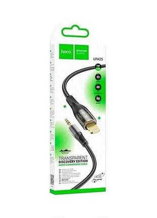 Кабель aux 3,5 - lightning upa25 тканевый 1м тм hoco