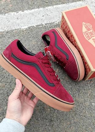 Новые женские оригинальные кеды vans old skool бордовые dc кеды supreme