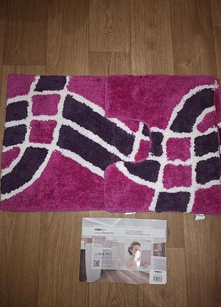 Новый набор 2 ковриков для ванной комнаты relaxdays 40×50 и 50×80см качественные нижняя ковер коврик